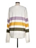 Fantastic Fawn Stripes White Pullover Sweater Size L - photo 2