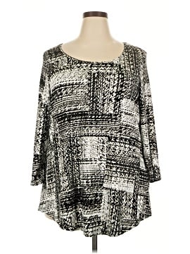Jm Collection 3/4 Sleeve Blouse
