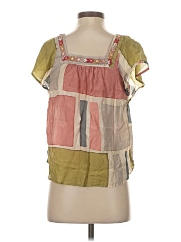 Akemi + Kin Short Sleeve Silk Top (view 2)