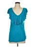 a.n.a. A New Approach Teal Short Sleeve Top Size L - photo 1