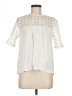 0039 Italy Ivory Short Sleeve Blouse Size M - photo 1