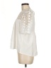 0039 Italy Ivory Short Sleeve Blouse Size M - photo 5