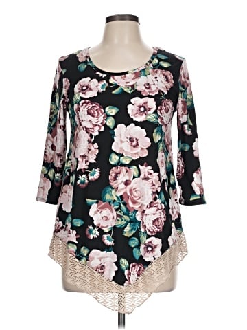Discreet 3/4 Sleeve Blouse (view 1)