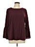 Apt. 9 100% Polyester Burgundy Long Sleeve Blouse Size XL - photo 1