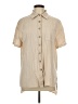 Shein 100% Polyester Tan Short Sleeve Blouse Size L - photo 1