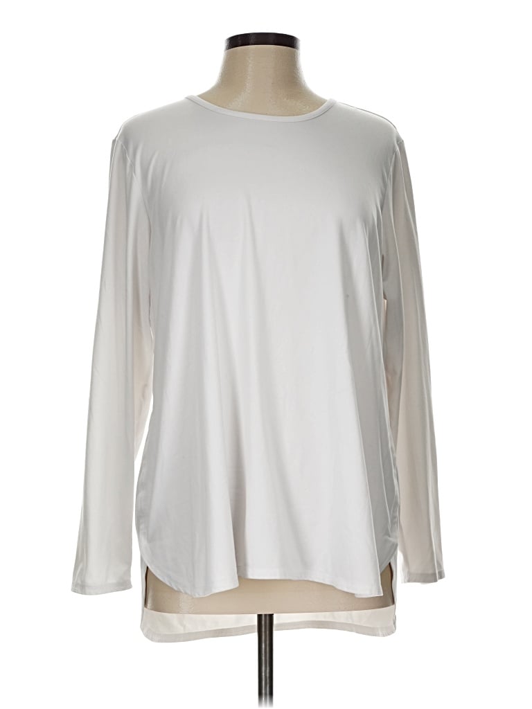 Pre-owned Jjill Long Sleeve T-shirt In Silver