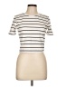 Zara Stripes Ivory Short Sleeve Turtleneck Size L - photo 1