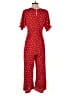 Unbranded 100% Rayon Hearts Red Jumpsuit Size 6 - photo 2