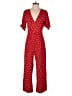 Unbranded 100% Rayon Hearts Red Jumpsuit Size 6 - photo 1