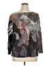 B.l.e.u. 100% Polyester Paisley Gray 3/4 Sleeve Blouse Size 1X - photo 1