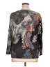 B.l.e.u. 100% Polyester Paisley Gray 3/4 Sleeve Blouse Size 1X - photo 2