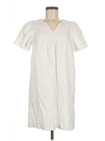 Madewell Denim Popover Swing Dress in Pure White (view 1)