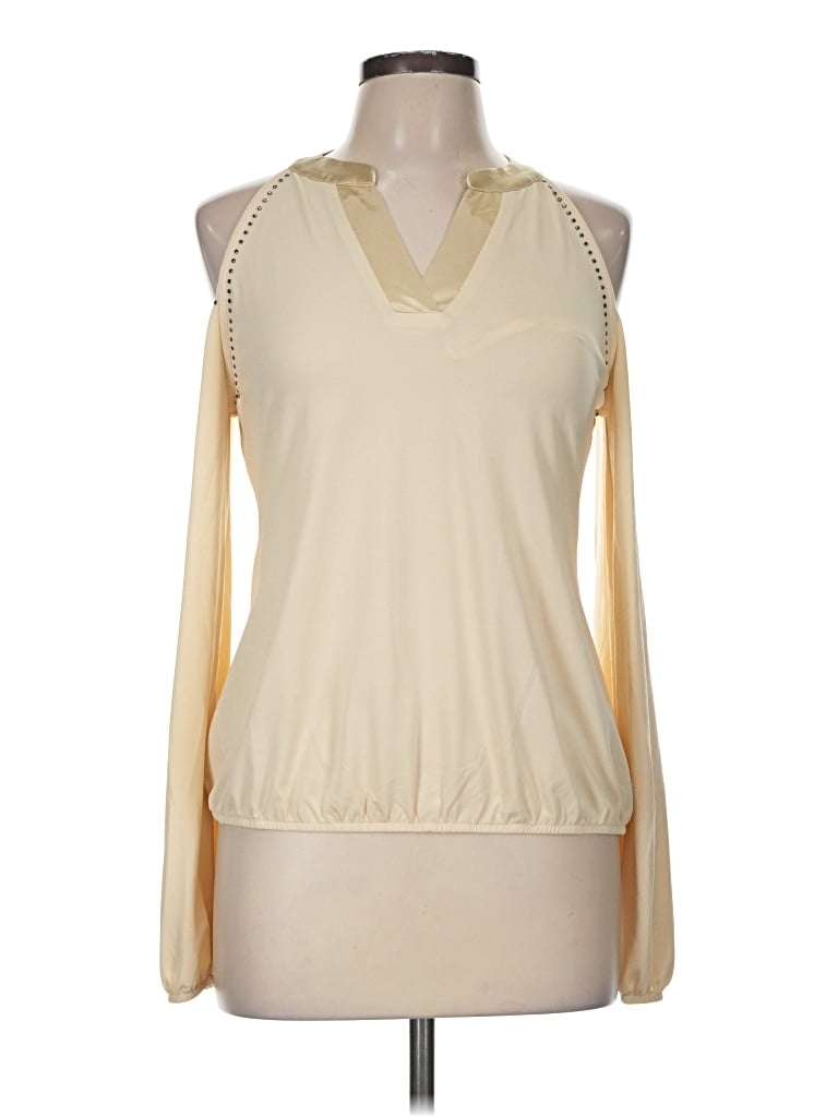 Pre-owned Belldini Long Sleeve Top Ivory Cowl Neck Tops