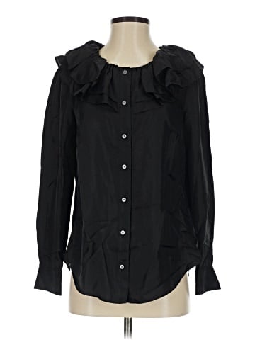 J.Crew Collection Long Sleeve Silk Top (view 1)