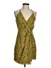 BCBGeneration 100% Polyester Animal Print Yellow Cocktail Dress Size 4 - photo 1