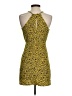 BCBGeneration 100% Polyester Animal Print Yellow Cocktail Dress Size 4 - photo 2