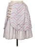 Unbranded 100% Polyester Stripes Pink Gray Casual Skirt Size L - photo 1