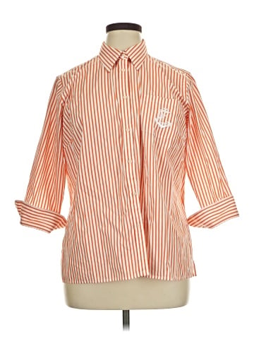 Lauren by Ralph Lauren 3/4 Sleeve Button-Down Shirt (view 1)