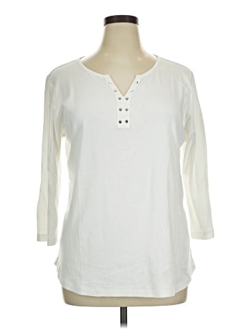 Karen Scott 3/4 Sleeve Top (view 1)