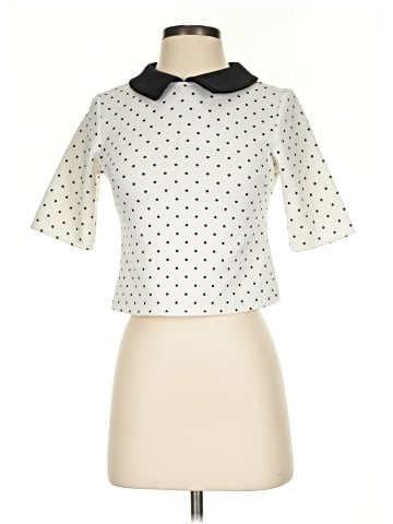 Zara W&B Collection 3/4 Sleeve Blouse (view 1)