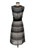 L'Agence 100% Polyester Chevron-herringbone Fair Isle Houndstooth Jacquard Stripes Tweed Gray Cocktail Dress Size 4 - photo 2