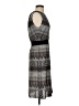L'Agence 100% Polyester Chevron-herringbone Fair Isle Houndstooth Jacquard Stripes Tweed Gray Cocktail Dress Size 4 - photo 4