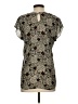 AP.NY 100% Viscose Print Black Short Sleeve Blouse Size S (estimated) - photo 2