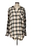 Primark Plaid Gray Long Sleeve Button-Down Shirt Size L - photo 1