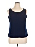Susan Graver Blue Sleeveless Top Size 16 - photo 1