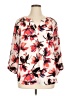 Ivanka Trump 100% Polyester Floral Ivory 3/4 Sleeve Blouse Size XL - photo 1