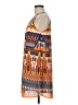 GB 100% Polyester Print Orange Casual Dress Size M - photo 5