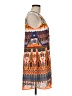 GB 100% Polyester Print Orange Casual Dress Size M - photo 4