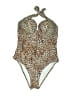 NOVA LUXE Animal Print Brown One Piece Swimsuit Size S - photo 1
