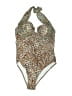 NOVA LUXE Animal Print Brown One Piece Swimsuit Size M - photo 1