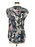 DR2 100% Rayon Paisley Gray Short Sleeve Blouse Size M - photo 2