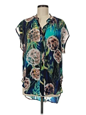 The Odells Short Sleeve Silk Top (view 1)