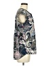 DR2 100% Rayon Paisley Gray Short Sleeve Blouse Size M - photo 4