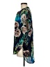 The Odells 100% Silk Tropical Floral Teal Short Sleeve Silk Top Size M - photo 5