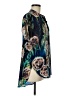 The Odells 100% Silk Tropical Floral Teal Short Sleeve Silk Top Size M - photo 4