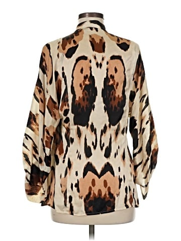 Roberto Cavalli Long Sleeve Silk Top (view 2)