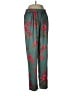 PrettyLittleThing 100% Polyester Floral Teal Casual Pants Size 8 - photo 1