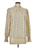 Shein 100% Polyester Polka Dots Ivory Long Sleeve Blouse Size L - photo 1