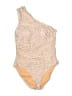 J.Crew Paisley Tan One Piece Swimsuit Size 8 - photo 1