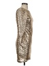Ruby Rox 100% Nylon Metallic Gold Cocktail Dress Size S - photo 4