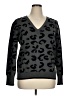 DKNY Animal Print Black Pullover Sweater Size XL - photo 1