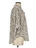 Lush 100% Polyester Animal Print Ivory 3/4 Sleeve Blouse Size S - photo 4