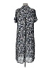 Lane Bryant 100% Polyester Print Blue Casual Dress Size 10 - 12 Plus - photo 2