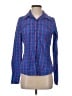 Columbia Plaid Blue Long Sleeve Blouse Size S - photo 1