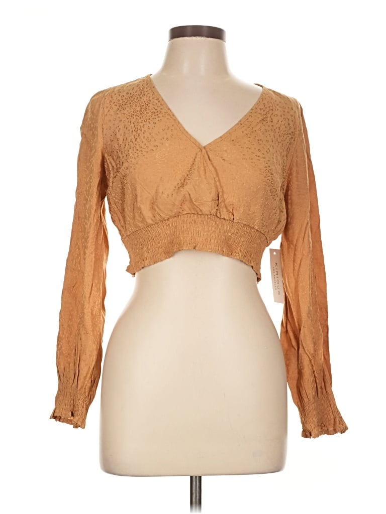 Kirious Long Sleeve Blouse In Brown