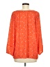 Gap 100% Polyester Orange 3/4 Sleeve Blouse Size M - photo 2